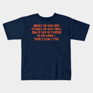 Accountant Funny Coffee and Accounting Balance Kids T-Shirt